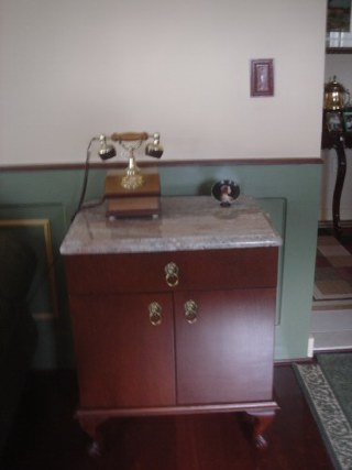 Hand Made Telephone Table with Granite Top